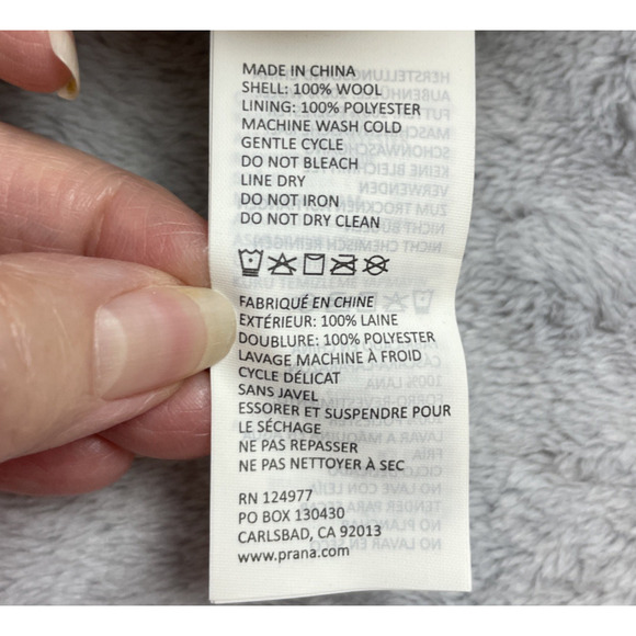 PrAna Francesca Pom Beanie Hat OS Turquoise Wool Winter Ski Snow Fleece Lined - Picture 2 of 7